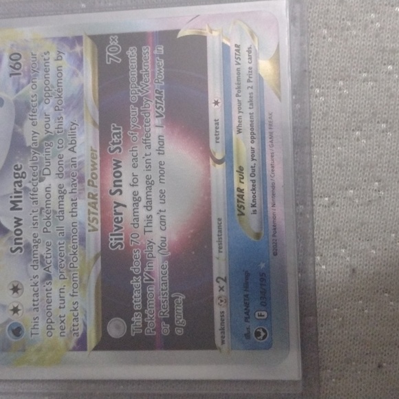 Pokemon-alolan VULPiX full art holographic card#033/195 And alolan VULPiX Vstar - Picture 8 of 8